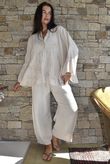Santos Cotton Zahra Embroidered Smock Stone /10=